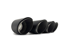 Universal Oval AMG Matte Carbon Fiber Exhaust Tips Upgrade - Inlet 63mm