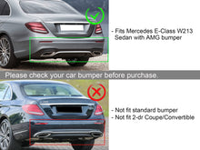 E53 AMG Rear Diffuser + Black Exhaust Tips for Mercedes W213 Sedan AMG Pack 2016-2020 di25