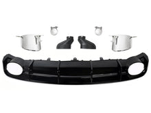 RS6 Style Rear Bumper Diffuser + Exhaust Tips For Audi S6 A6 S-line C7.5 2016-2018 di144