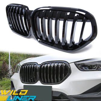 Gloss Black Front Kidney Grille Grill for BMW X1 F48 F49 LCI 2020-2022 fg115