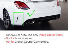 C43 AMG Style Rear Diffuser w/ Silver Exhaust Tips for Mercedes C W205 Sedan C300 C200 AMG Pack di28