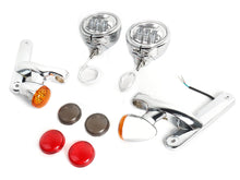 4.5" LED Fog Lights Auxiliary Spot Turn Signal Chrome for Harley street glide 2006-2022