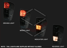 Smoked Black Pair LH+RH Tail Light Lamp NON-LED For Nissan Navara NP300 D23 2015-2020