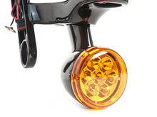 4.5'' Auxiliary LED Spot Fog Light Fit (Black Housing + Chrome Lamp) For Harley Street Glide 1994-2023