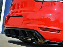 Rear Diffuser Bumper Lip Splitter 3 Fin Valance For 2010-2013 VW Golf 6 MK6 GTI