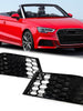 Pair Front Bumper Fog Light Grilles Honeycomb Audi A3 S-Line / S3 2017-2020
