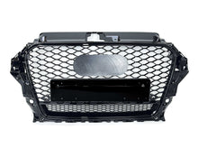 RS3 Honeycomb Black Front Grill For 2013-2016 Audi  A3 8V S3 fg121