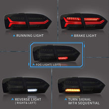 Pair Smoked LED Tail Lights Rear Lamps For 2011-2014 Volkswagen Jetta Mk6