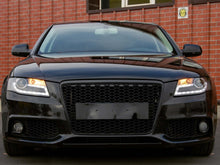 Badgeless RS4 Style Gloss Black Honeycomb Front Grille For Audi A4 S4 B8 2009–2012