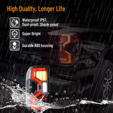 For 2022-2025 Ford Ranger T9 Full LED Rear Lights Clear Len W/Startup Tail Lamps