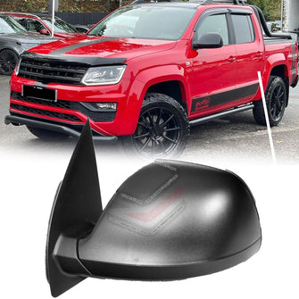LH Left Hand Passenger Side Electric Door Mirror Texture Black For VW Amarok 2010-2013 - WITHOUT Radio / Antenna Function