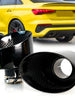 65mm Inlet Oval Exhaust Tips for Audi A3 A4 A5 A6 A7 Up To RS3 RS4 RS5 RS6 RS7