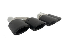 Dual Matte Carbon Exhaust Pipe Tips for Audi A4 A5 A6 A7 Modifications