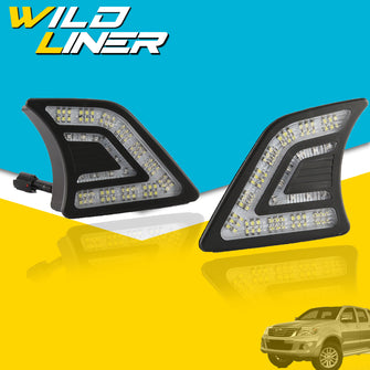 For 2012-2014 Toyota Hilux Vigo LED DRL Fog Lamp Daytime Running Lights