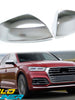 For 2018-2023 Audi Q5 SQ5 Q7 Matte Chrome Rearview Mirror Caps No Lane Assist