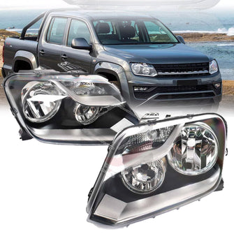 Pair LH+RH Halogen Head Light Lamp For Volkswagen VW Amarok Ute 2H 2010-2022