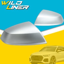 For 2018-2023 Audi Q5 8R SQ5 Q7 Matte Chrome Rearview Mirror Caps No Lane Assist