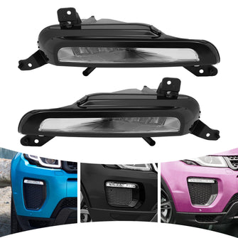 Pair LED DRL Fog Light Lamps For Land Rover Range Rover Evoque 2016–2018 L538