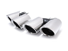 Brushed Silver Black Chrome Exhaust Tips for Porsche Macan Base 2.0L 2019-2023
