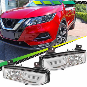 Full Set Fog Light Spot Driving Lamp KIT For Nissan QASHQAI J11 2017~2021 SUV