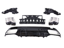 Black Rear Diffuser Exhaust Tips for Mercedes W205 Sedan C200 C300 C350 C43 AMG di45