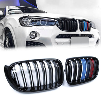 M Color Black Front Grill For BMW X3 F25 LCI X4 F26 2014-2018 fg145