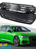 For 2019-2024 Audi A6 S6 C8 Gloss Black Front Bumper Grille