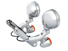 4.5" LED Fog Lights Auxiliary Spot Turn Signal Chrome for Harley street glide 2006-2022