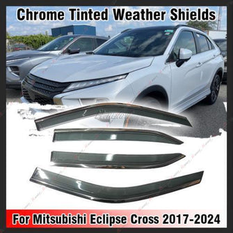 Chrome Tinted Weather Shields for Mitsubishi Eclipse Cross 2017-2024 Weathershields