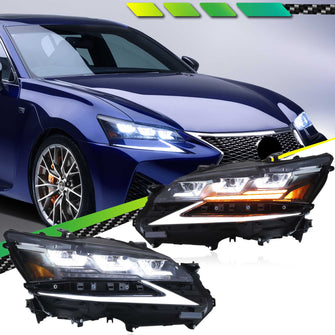 For Lexus GS GS250 GS350 2012-2015 LED Headlight Headlamps Pair