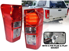 Pair LH+RH Tail Light Lamp 3HB ( With Globe) LED For Isuzu D-Max 2012-2014