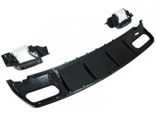 Black Rear Diffuser w/ Exhaust Tips for Mercedes A-Class W176 AMG Bumper 2016-2018 di17