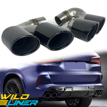 Gloss Black Exhaust Tips Replace for BMW X5 G05 X6 G06 X7 G07 40i Models