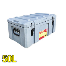 50L Poly Tool Box Storage Grey Case Heavy Duty Waterproof Cargo Box