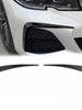 Glossy Black Front Splitter Fog Light Canards for BMW 3 Series G20 M340i 2019-2022