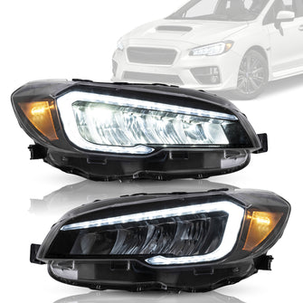 LED Headlights Reflector For 2015-2021 Subaru WRX / WRX STI Sequential Indicator L+R