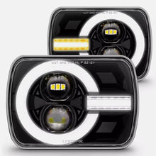 Pair 7x6'' 5x7'' LED Headlights Hi/Lo/DRL Turn Light for 1983-2004 Toyota Hilux
