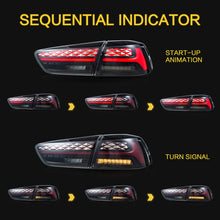 Smoked LED Tail Lights For LANCER 2008-2021 Startup Animation W/Sequential