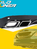 Black Rear Diffuser + Chrome Tips For Mercedes-Benz C-Class W205 S205 C300 NON-AMG 2015-2021
