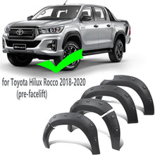 Black Fender Flares Wrinkle Wheel Arch for Toyota Hilux Revo Rocco 2018-2020