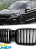 For 2022+ BMW X3 G01 X4 G04 Glossy Black Front Kidney Grille Grill w/o Camera