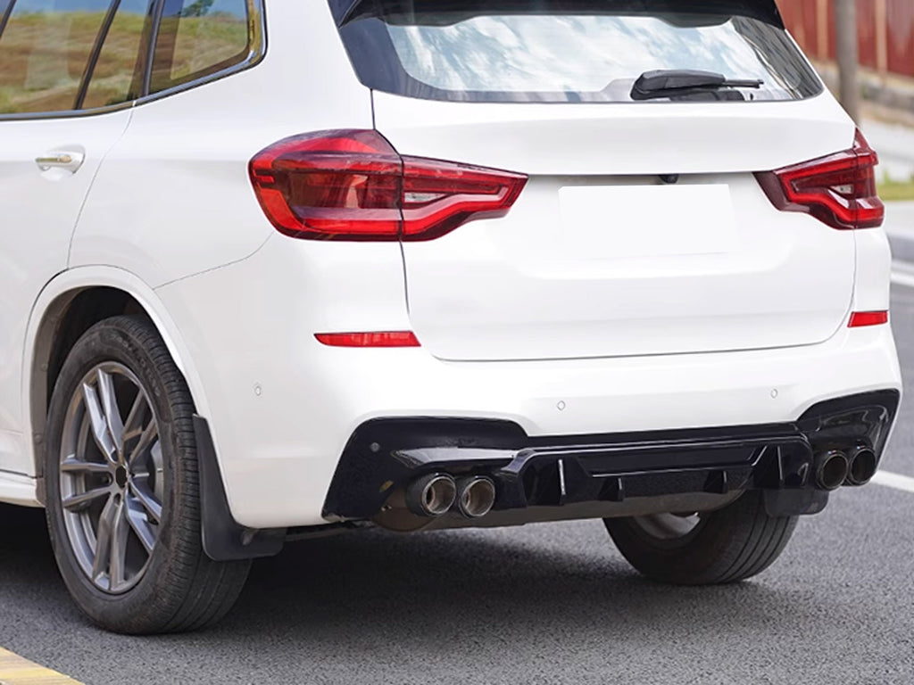 G01 Rear For 2018-2021 BMW X3 G01 - Rear Diffuser Carbon Look - WildLiner.com
