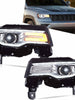 Pair Chrome LED Headlights w/Animation For 2014-2022 Jeep Grand Cherokee DRL Sets