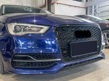 Badgeless For Audi A3 S3 8V 2014-2016 RS3 Style Grille Front Honeycomb Bumper Grille