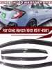 Chrome Tinted Weather Shields Weathershields For Honda 10th Gen Civic Hatch 2017-2021