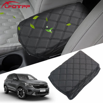 Car Center Armrest Cover Protector Cushion Mat For 2019-2025 Kia Seltos