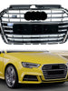 Chrome S3 Style Front Grille For Audi A3 S3 8V 2017–2020 Front Bumper Grill