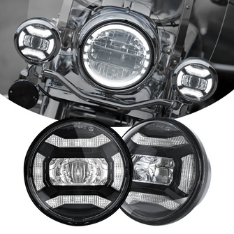 4.5 inch 30W LED Passing Lamps Fog Lights for Motorcycle Harley Road King Classic FLHRC / Custom FLHRS / (EFI) FLHR FLHRS