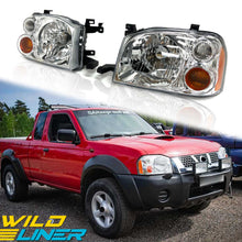 Pair Clear Headlights Front Lamps for Nissan Navara D22  Left Right L+R Set 2001-2014