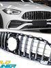 Front Bumper GTR Style Grille Black/Chrome For Mercedes-Benz C200 C300 AMG W206 Sedan 2022–2023
